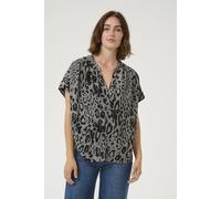 Kaffe Kamilia Wing Short Sleeve Blouse In Grey Grey 8