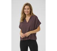 Kaffe Kamilia Wing Short Sleeve Blouse In Maroon Maroon