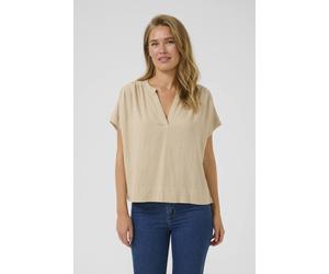 Kaffe Kamilia Wing Short Sleeve Blouse In Pale Grey Pale Grey