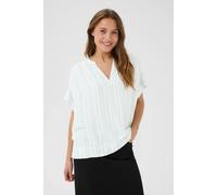 Kaffe Kamilia Wing Short Sleeve Blouse Striped In Blue Blue 16