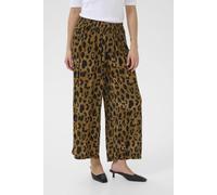 Kaffe Kamille Amber Leopard Print Trousers In Light Brown Light Brown 12