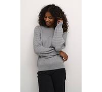 Kaffe Kananna Round Neck Regular Fit Pullover In Light Grey Light Grey L