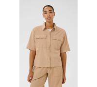 Kaffe Kanaya Short Sleeves Pocket Shirt Plain In Natural Natural 12