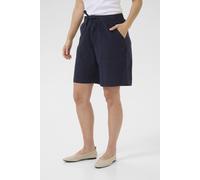 Kaffe Kanaya Wide Legs Elastic Waist Shorts In Dark Navy Dark Navy 8
