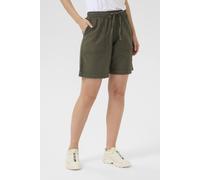 Kaffe Kanaya Wide Legs Elastic Waist Shorts In Dark Olive Dark Olive 8