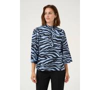 Kaffe Kaolga 3/4 Sleeve Animal Print Blouse In Blue Blue 12