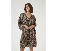 Kaffe Kapedra Drawstring Tie Waist Short Dress In Beige Beige