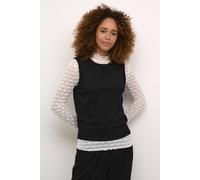 Kaffe Karegina Metallic Knit Slipover Sparkly In Black Black XL