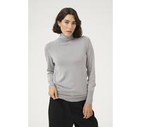 Kaffe Karegina Pullover Rollneck Metallic Knit In Metallic Silver Metallic Silver