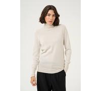Kaffe Karegina Pullover Rollneck Metallic Knit Sparkly In Cream Cream L