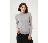 Kaffe Karegina Pullover Rollneck Metallic Knit Sparkly In Silver Silver M