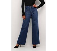 Kaffe Karla High Waisted Wide Leg Jeans In Blue Blue 18