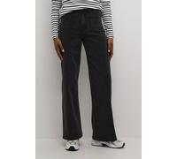 Kaffe Karla Wide Leg High Waisted Jeans In Black Black