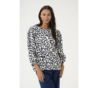 Kaffe Karoxy Blouse Round Neck 3/4 Sleeve In Black Black 10