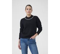 Kaffe Women's KAroxy Long Sleeve Crew Neck Jumper in Black | Size: XS