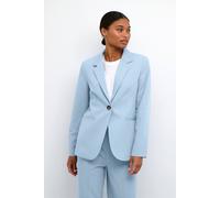 Kaffe Kasakura Single Breasted Blazer Plain In Blue Blue 10