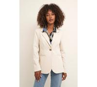 Kaffe Kasakura Single Breasted Blazer Plain In White White 8