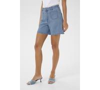 Kaffe Kasarah High Waisted Denim Shorts In Light Blue