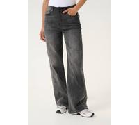 Kaffe Kasinem High-Waisted Wide Leg Jeans Plain In Grey Grey 12