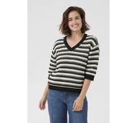 Kaffe Kastine Pullover V-Neck Loose Sleeves In Black Black