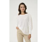 Kaffe Katio Round Neck Lace Blouse In Off White Off White XXL