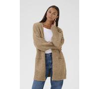 Kaffe Katrina Open Front Loose Fit Cardigan In Brown Brown XS