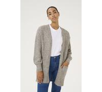 Kaffe Katrina Open Front Loose Fit Cardigan In Mid Grey Mid Grey XS