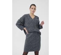 Kaffe Katrudy V-Neck Long Sleeve Jumper In Dark Grey Dark Grey