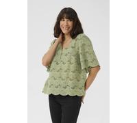 Kaffe Katura Blouse A-Line Fit Eyelet Lace In Light Green Light Green 8