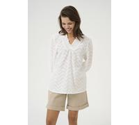 Kaffe Kavictoria V-Neck 3/4 Sleeve Blouse In Off White Off White 16