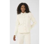 Kaffe Kawhitney Denim Shirt Loose Fit Buttons In Off White Off White