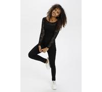 Kaffe Lacy Lace Long Sleeve Blouse In Black Black XS