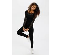 Lacy Lace Long Sleeve Blouse-Lace Kaffe Black L