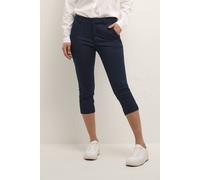 Kaffe Lea Capri Slim Regular Waist Trousers In Dark Navy Dark Navy 8