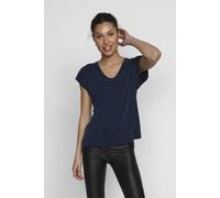 Kaffe Lise V-Neck T-Shirt In Dark Blue Dark Blue