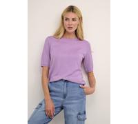 Kaffe Lizza Short Sleeve Crew Neck Pullover In Lilac Lilac