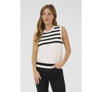 Kaffe Lizzy Sleeveless Knitted Slipover In Cool White Cool White