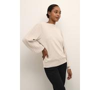 Kaffe Lone Long Sleeve Knit Pullover Jumper In Light Beige Light Beige XL