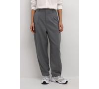 Kaffe Merle Cropped Leg Suit Trousers In Mid Grey Mid Grey 12