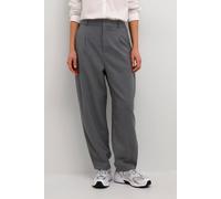 Kaffe Merle Cropped Leg Suit Trousers Plain In Grey Grey 14