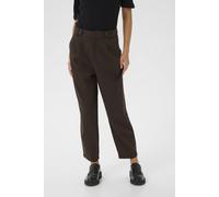 Kaffe Merle Cropped Trousers In Dark Brown Dark Brown 18
