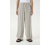 Kaffe Milia Elastic Waist Wide Leg Trousers In Off White Off White