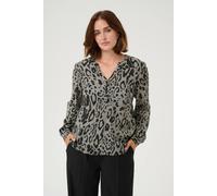 Kaffe Milia Long Sleeve Notch Neck Blouse Striped Multi 12