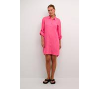 Kaffe Milia Mid-Thigh Length Shirt Dress Plain In Pink Pink 16