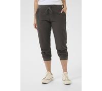 Kaffe Naya Capri Crop Joggers In Grey Grey 8