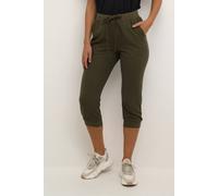 Kaffe Naya Capri Cropped Trousers In Dark Olive Dark Olive 12