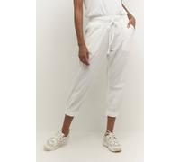 Kaffe Naya Capri Cropped Trousers In White White 8