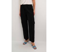 Kaffe Naya Elastic Waist Cargo Trousers In Black Black 10