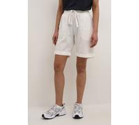 Kaffe Naya Elastic Waist Casual Shorts In Cool White