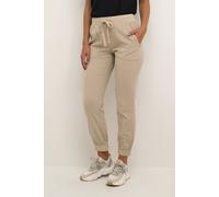 Kaffe Naya Elastic Waist Casual Trousers In Natural Natural 16